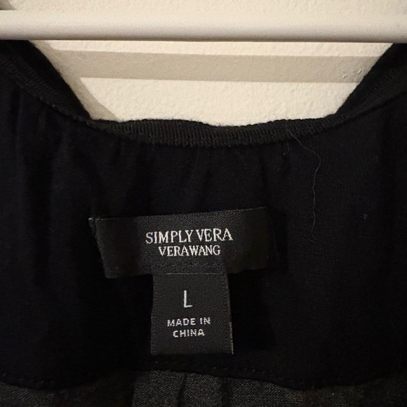 Simply Vera Vera Wang Black and Gray Night Gown - Picture 3 of 3